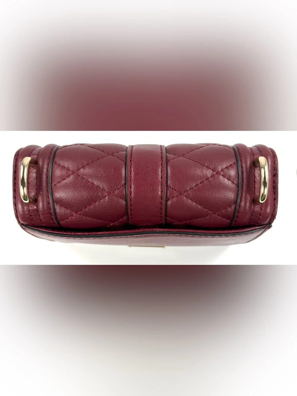 Rebecca Minkoff Mini Love Burgundy Quilted Leather Crossbody Bag